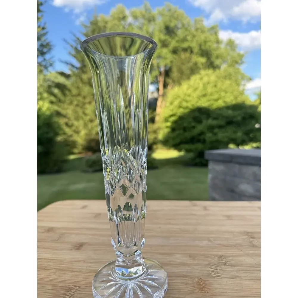 Vintage Waterford Crystal Gerrity Pattern Bud Vase 9